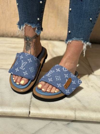 Papuci Blue Denim