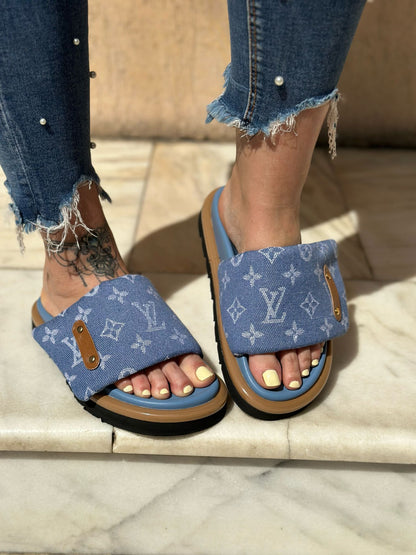 Papuci Blue Denim