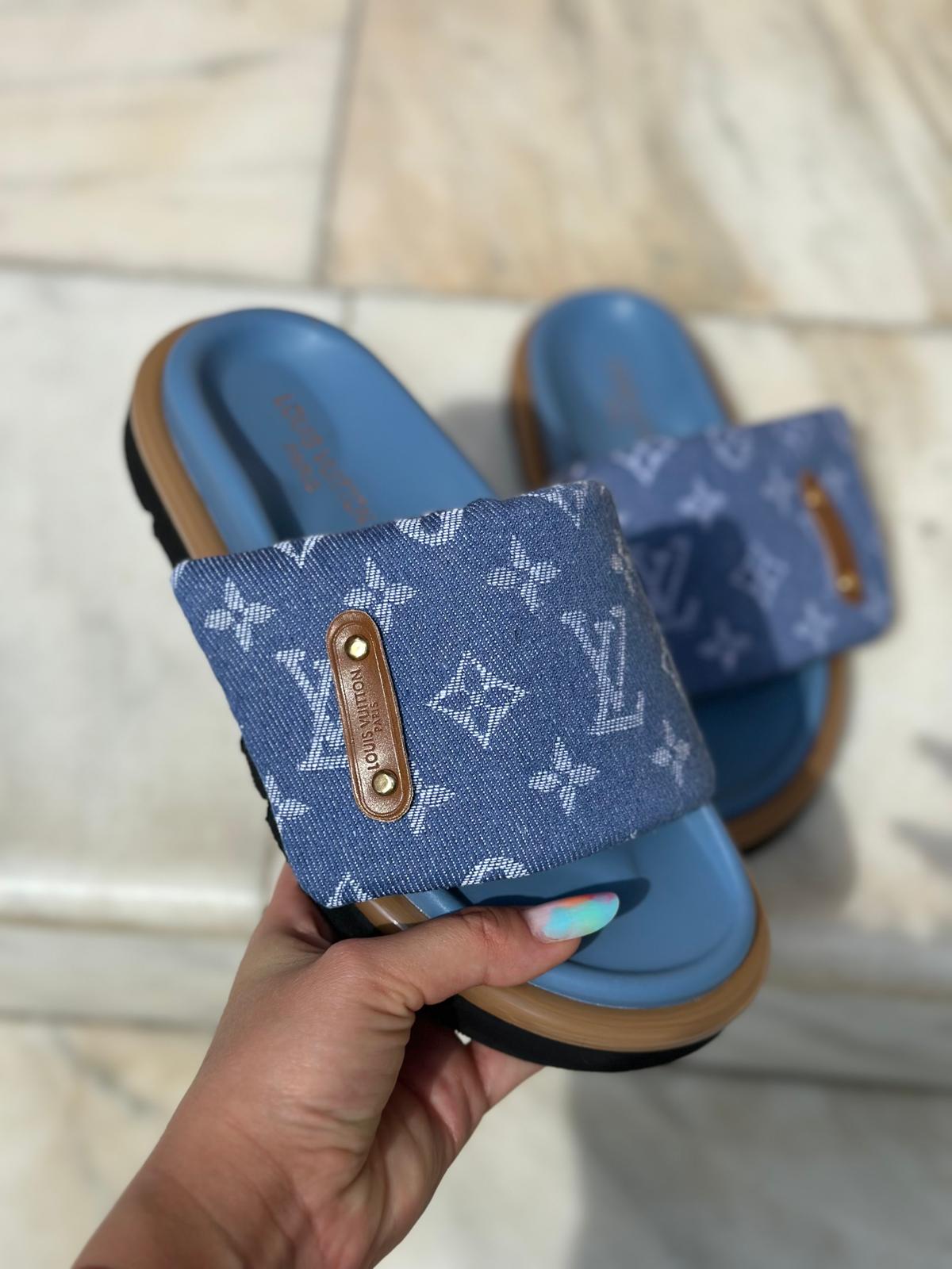 Papuci Blue Denim