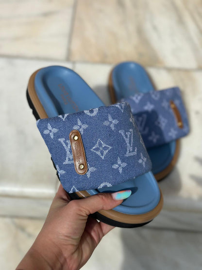 Papuci Blue Denim